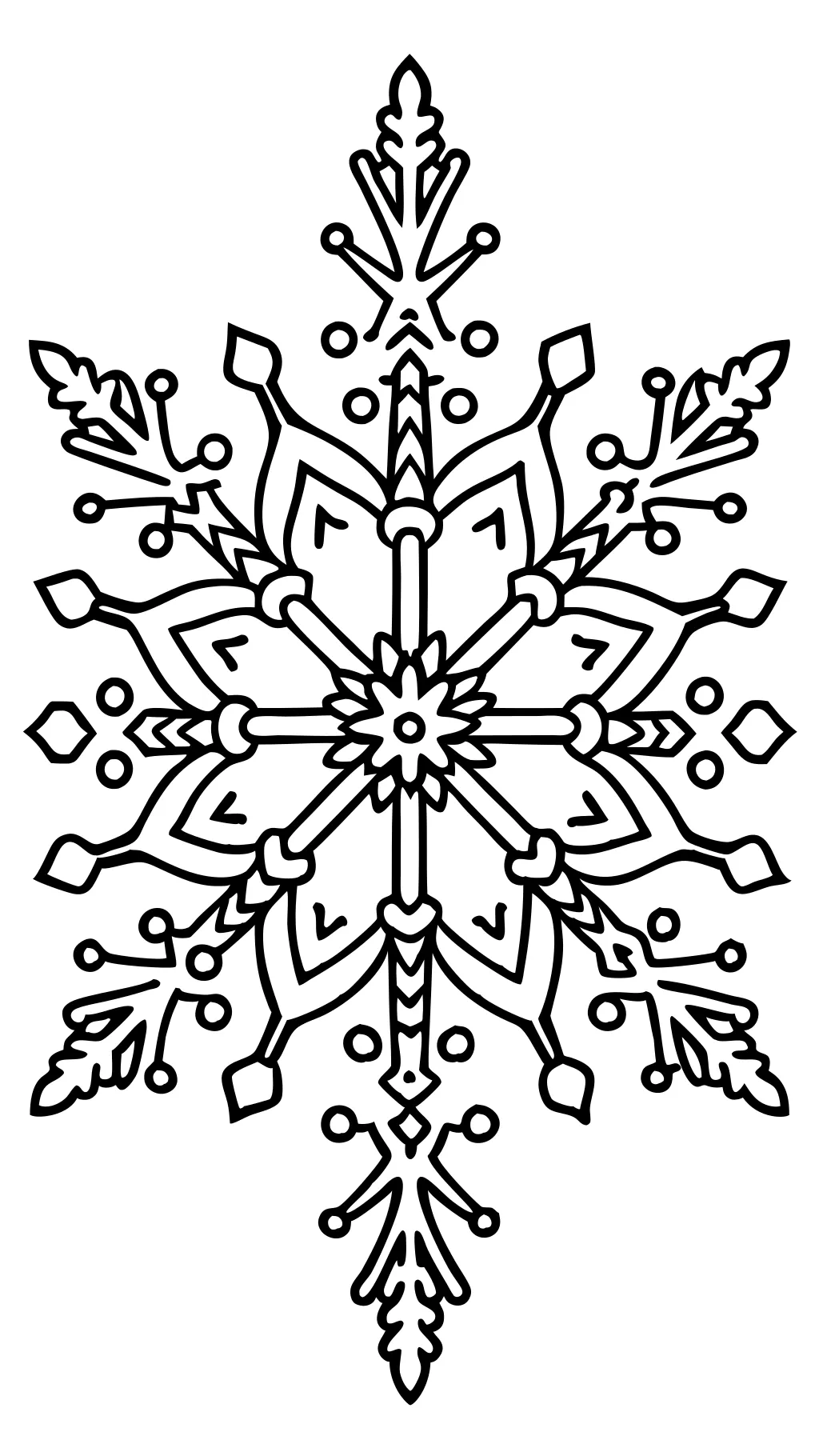 snowflake coloring page